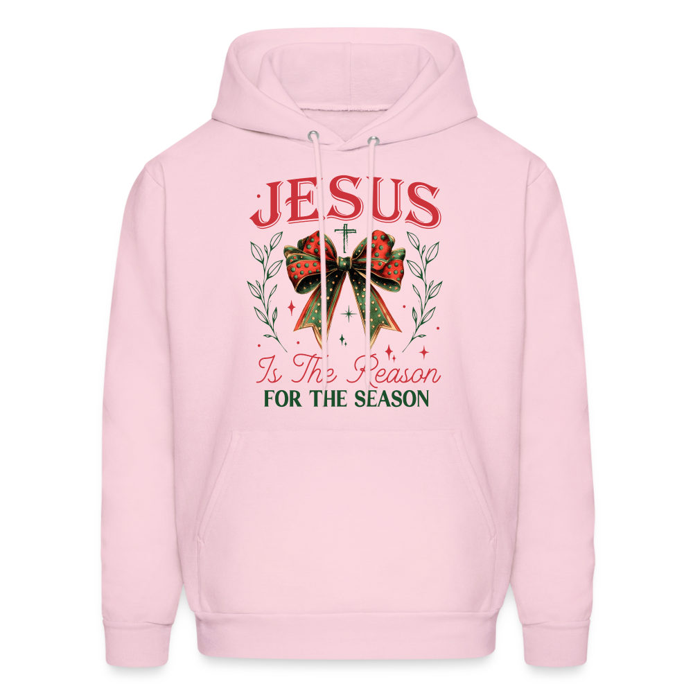 Jesus Is The Reason For The Season Hoodie - pale pink