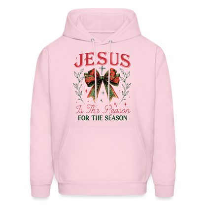 Jesus Is The Reason For The Season Hoodie - pale pink