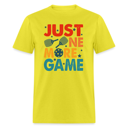 Just One More Game (Pickleball) T-Shirt - yellow