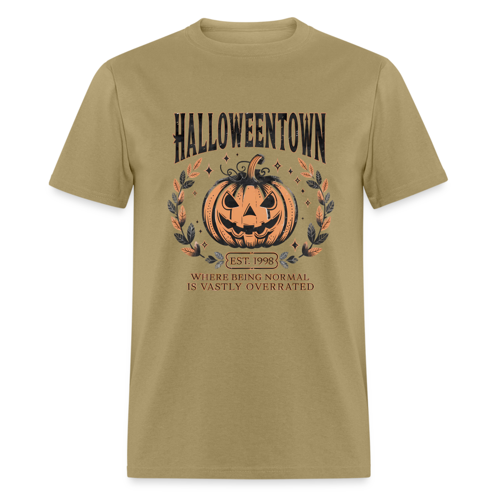 Halloweentown T-Shirt (Where Normal is Overrated) - khaki