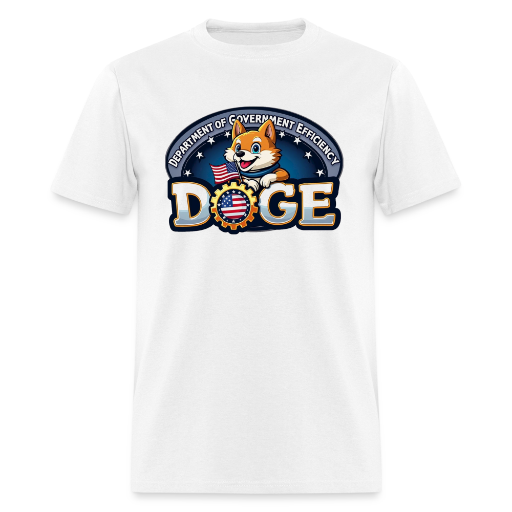 DOGE Logo (Dept of Government Efficiency) T-Shirt - white