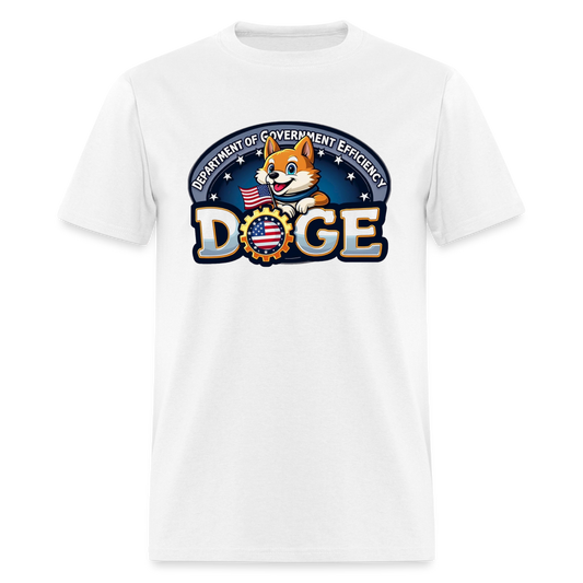 DOGE Logo (Dept of Government Efficiency) T-Shirt - white