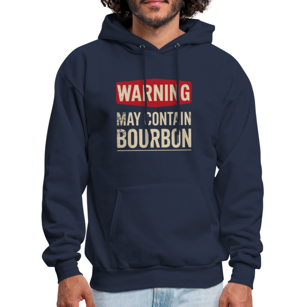 Warning May Contain Bourbon Hoodie - navy