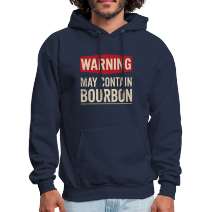 Warning May Contain Bourbon Hoodie - navy