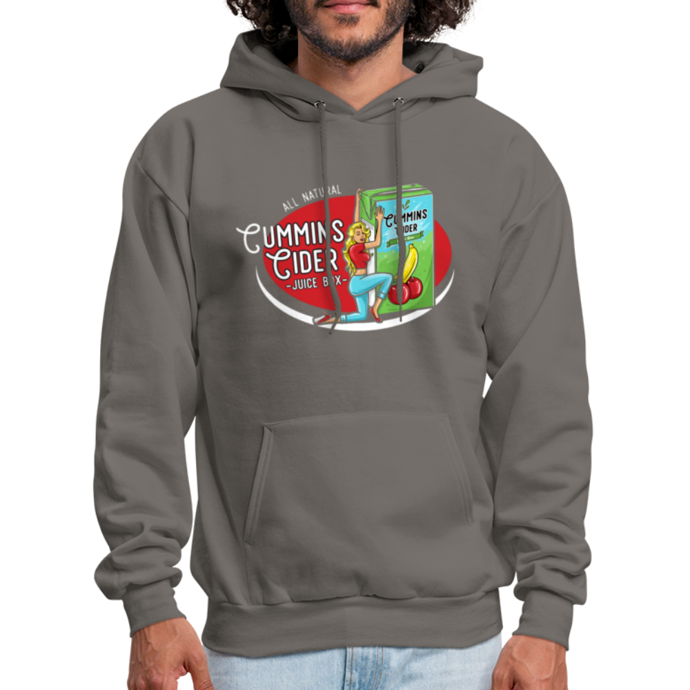 Cummins Cider Juice Box (Adult Sexual Humor) Hoodie - asphalt gray