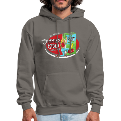 Cummins Cider Juice Box (Adult Sexual Humor) Hoodie - asphalt gray