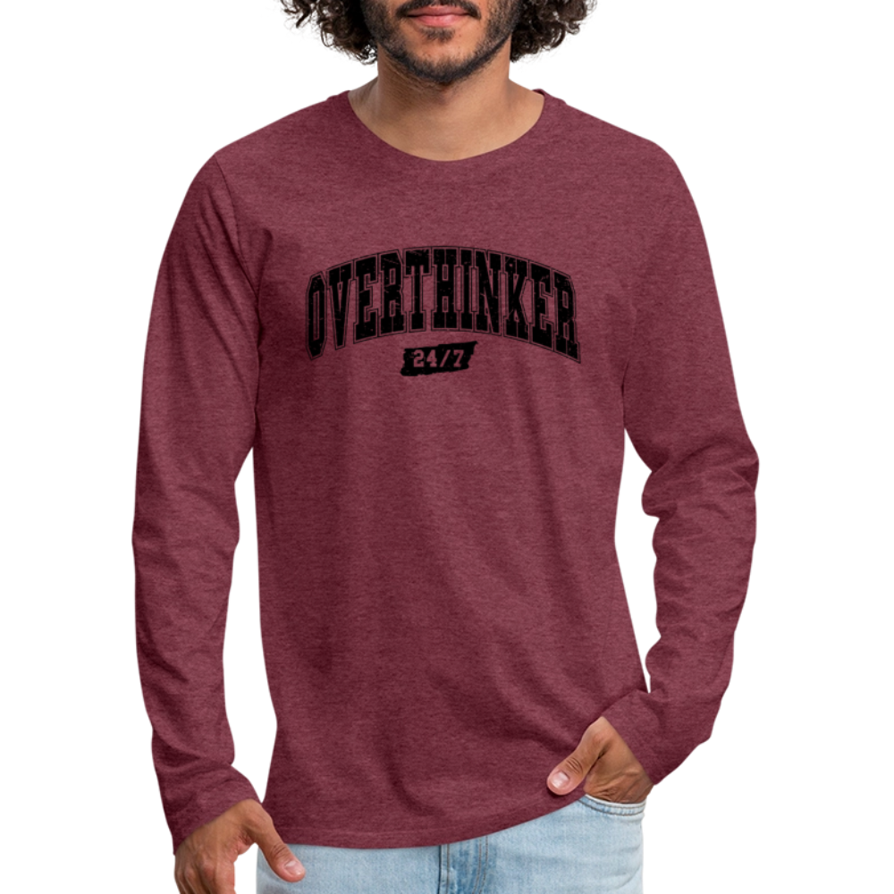 Men's Premium Long Sleeve T-Shirt - heather burgundy