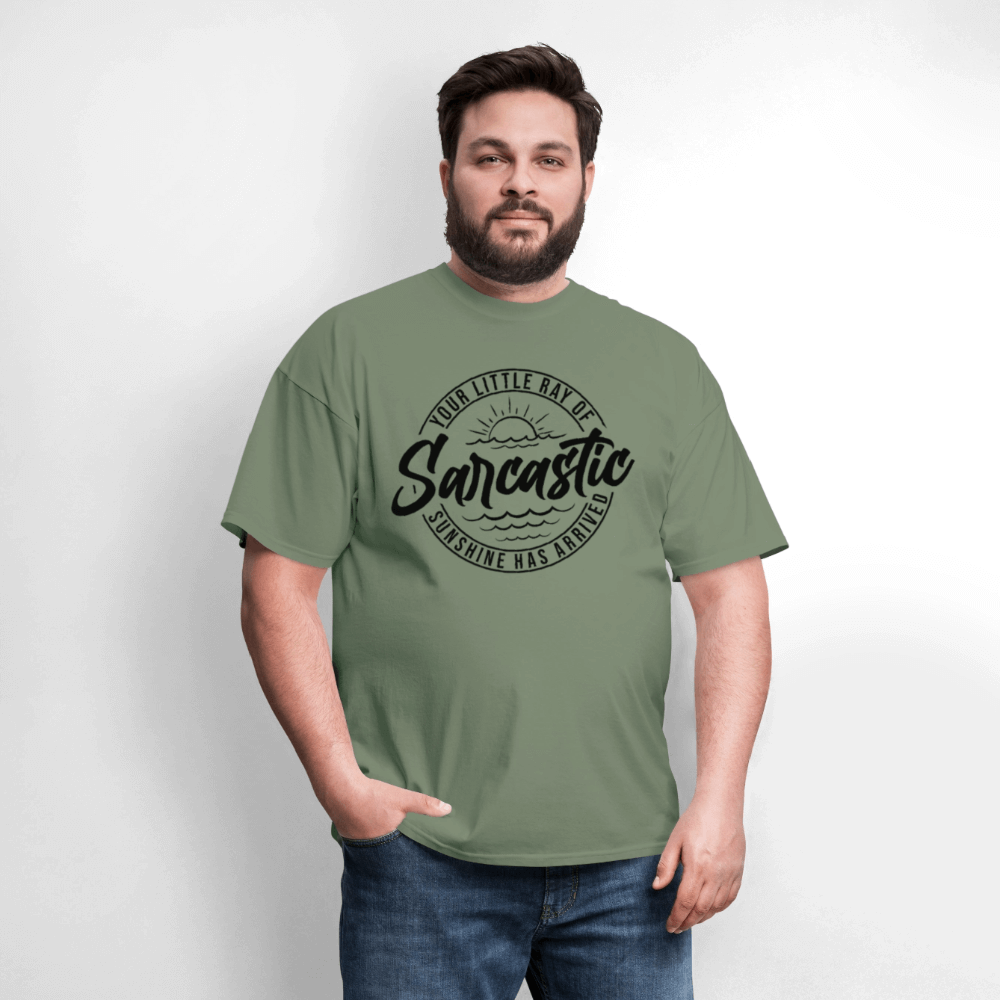 Sarcastic Ray of Sunshine Graphic T-Shirt - military green