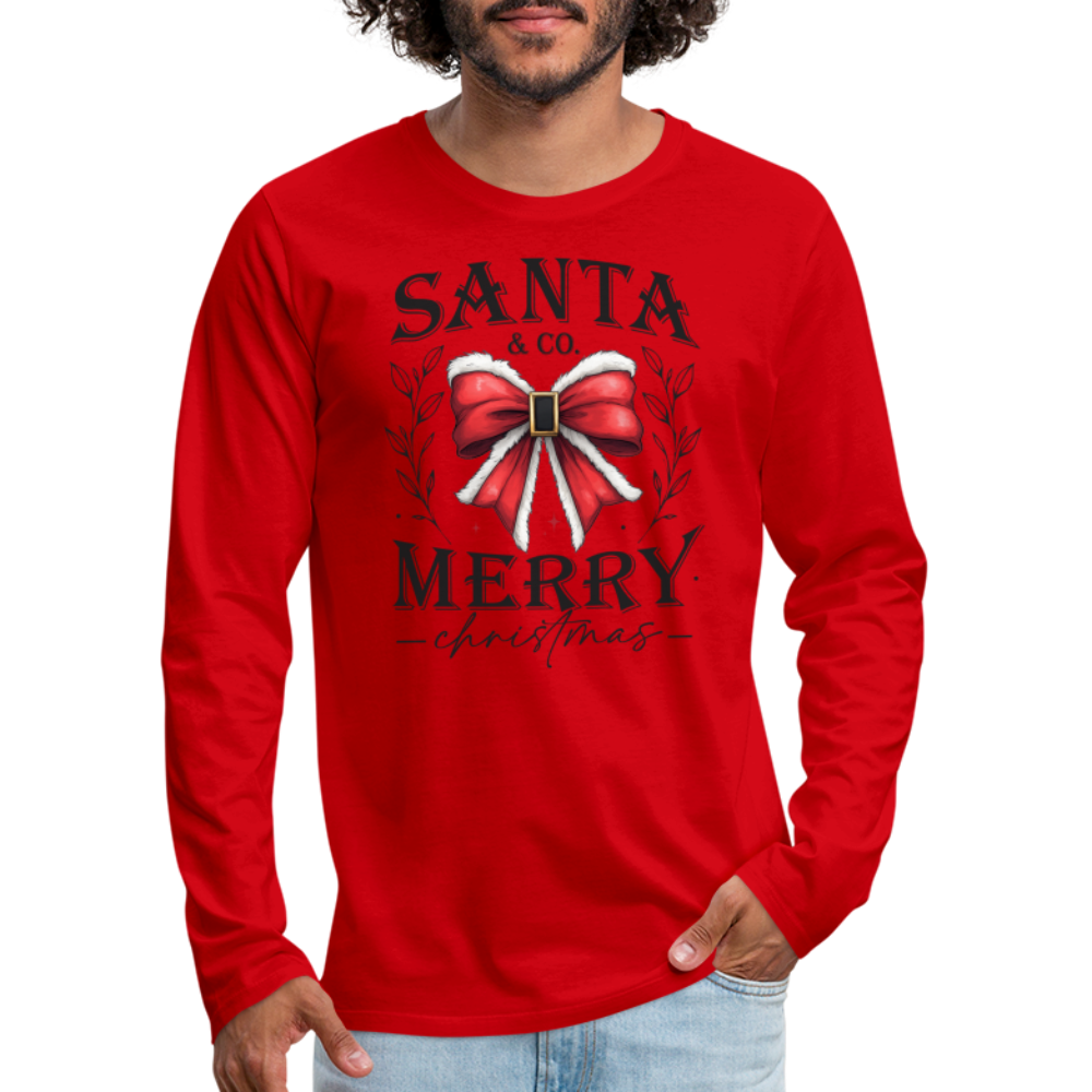 Merry Christmas Santa & Co Men's Premium Long Sleeve T-Shirt - red