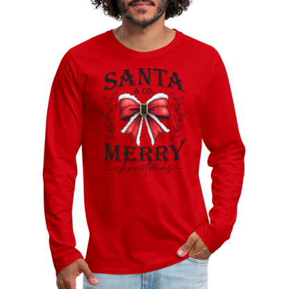 Merry Christmas Santa & Co Men's Premium Long Sleeve T-Shirt - red