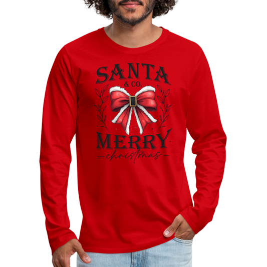 Merry Christmas Santa & Co Men's Premium Long Sleeve T-Shirt - red