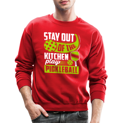 Stay Out Of The Kitchen Play Pickleball Sweatshirt - red