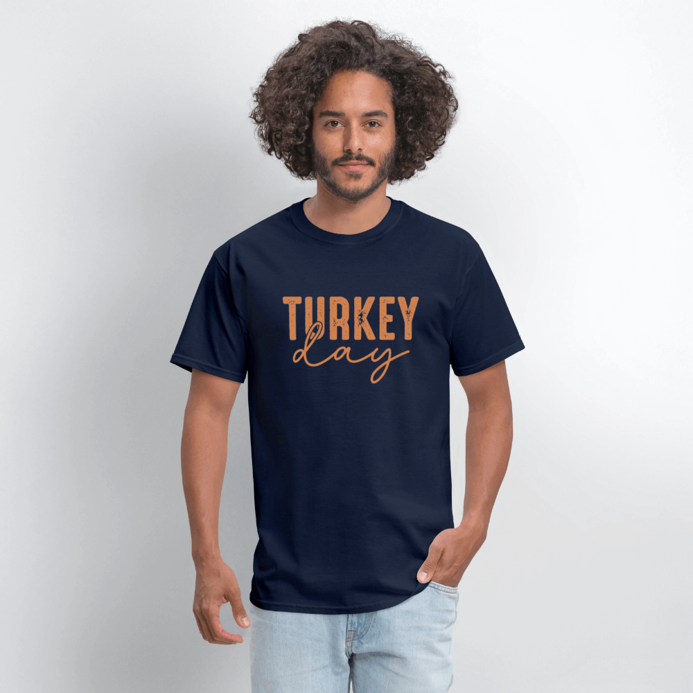 Turkey Day (Thanksgiving) T-Shirt Color: navy
