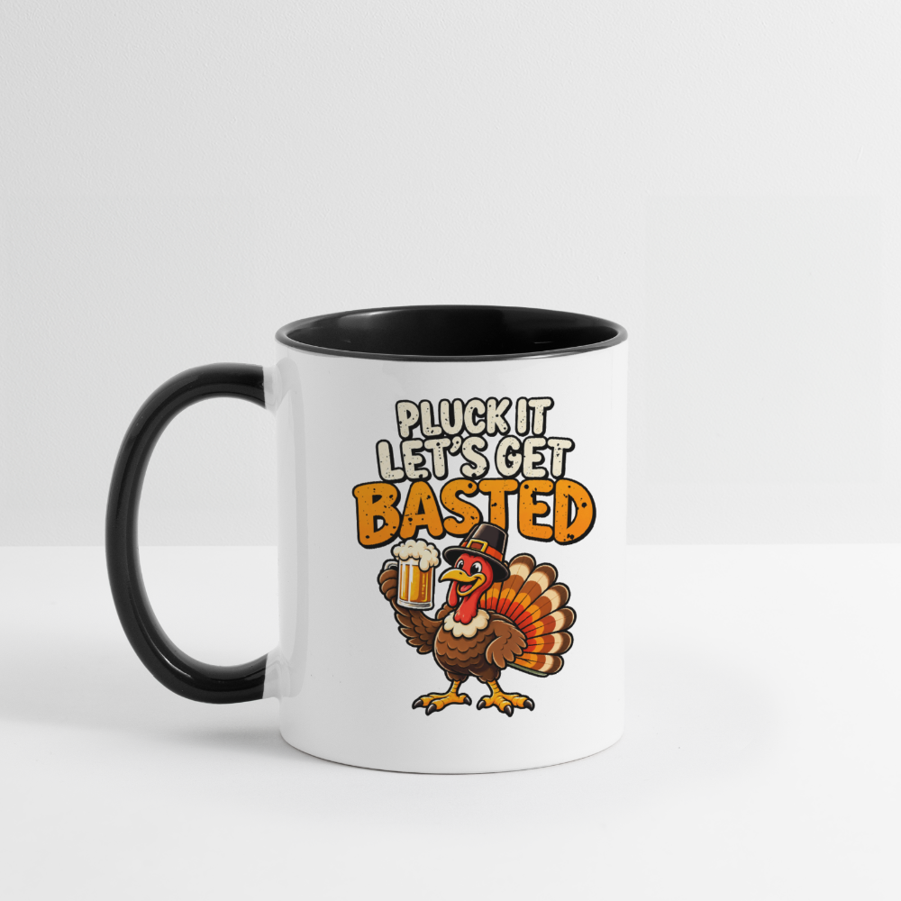 Pluck It Let’s Get Basted Coffee Mug - white/black