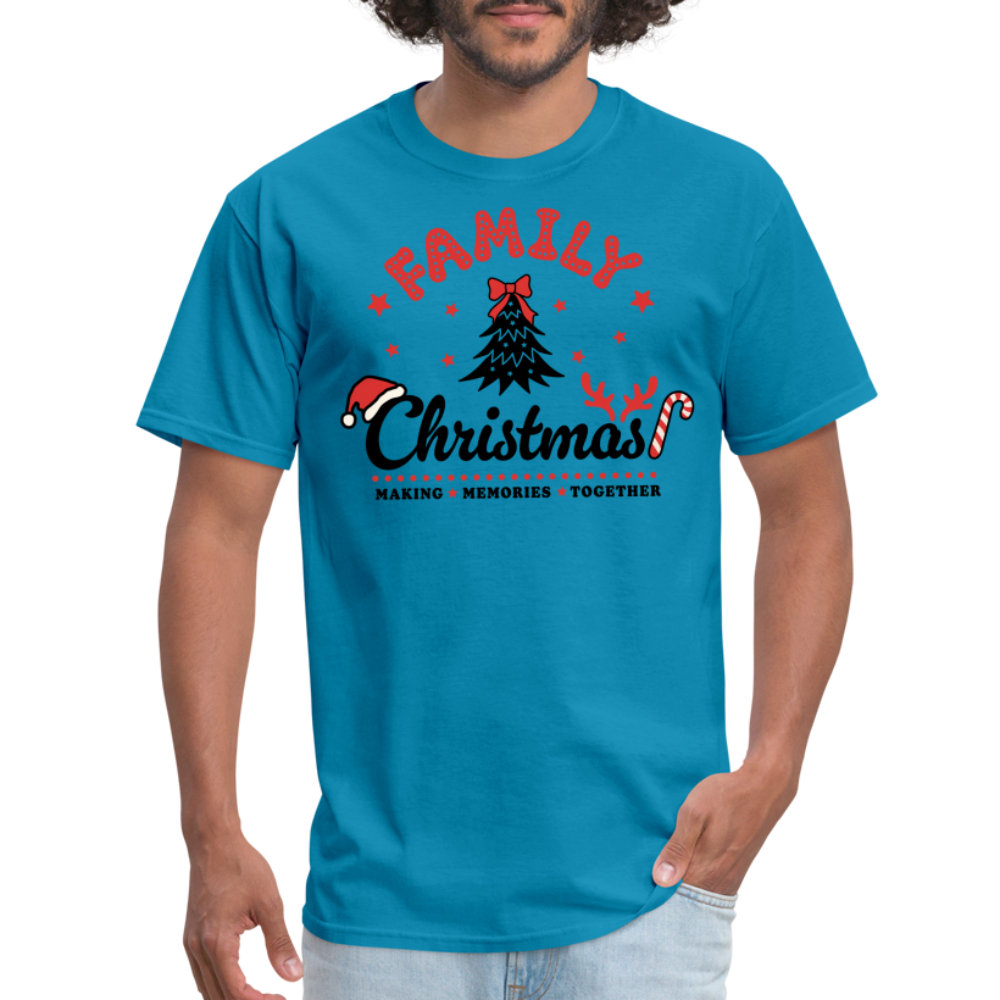 Family Christmas Making Memories Together T-Shirt - turquoise