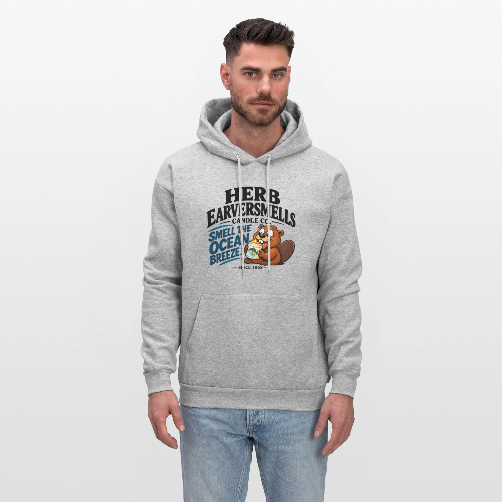 Herb Earversmells Candle Co. – Funny Adult Humor Hoodie - heather gray