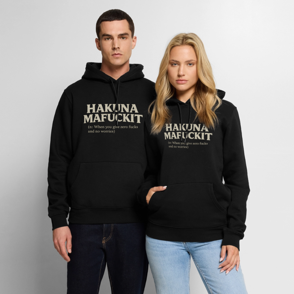 Hakuna Mafuckit Men’s Funny Graphic Hoodie Color: Black