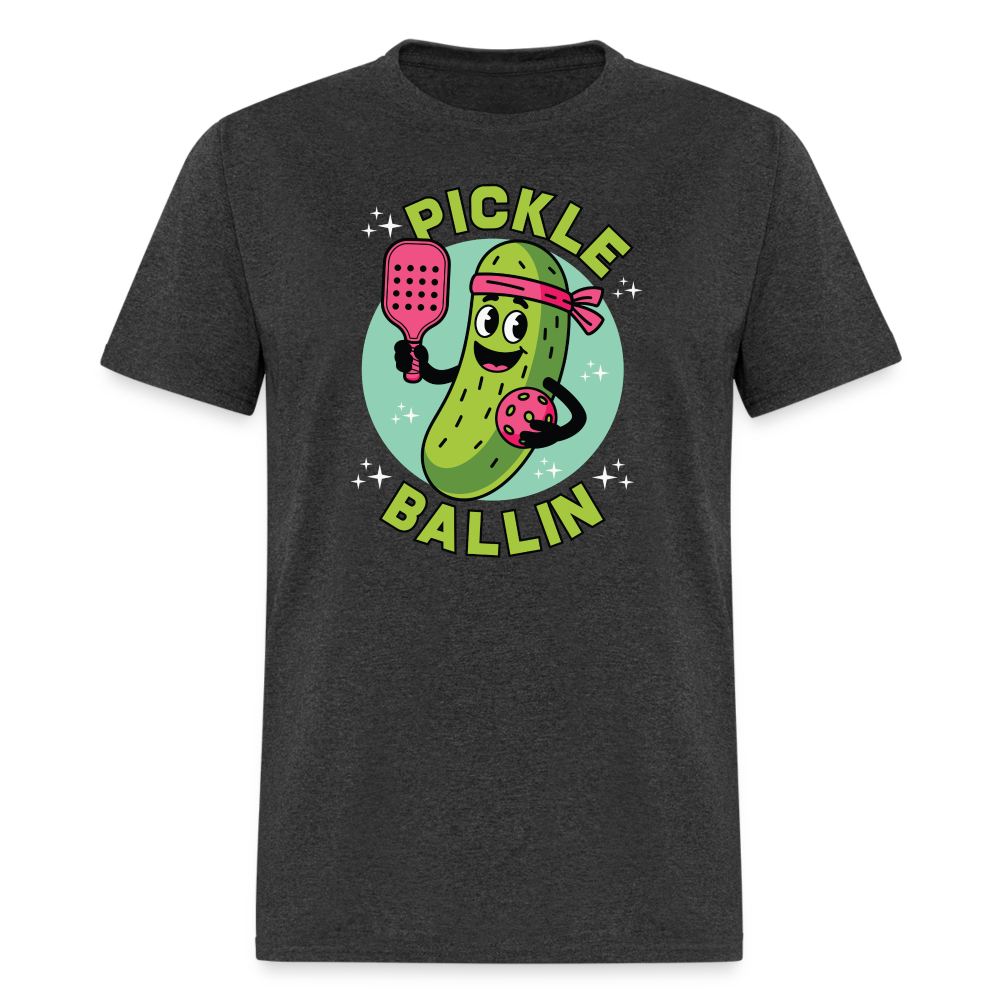 Pickle Ballin T-Shirt - heather black