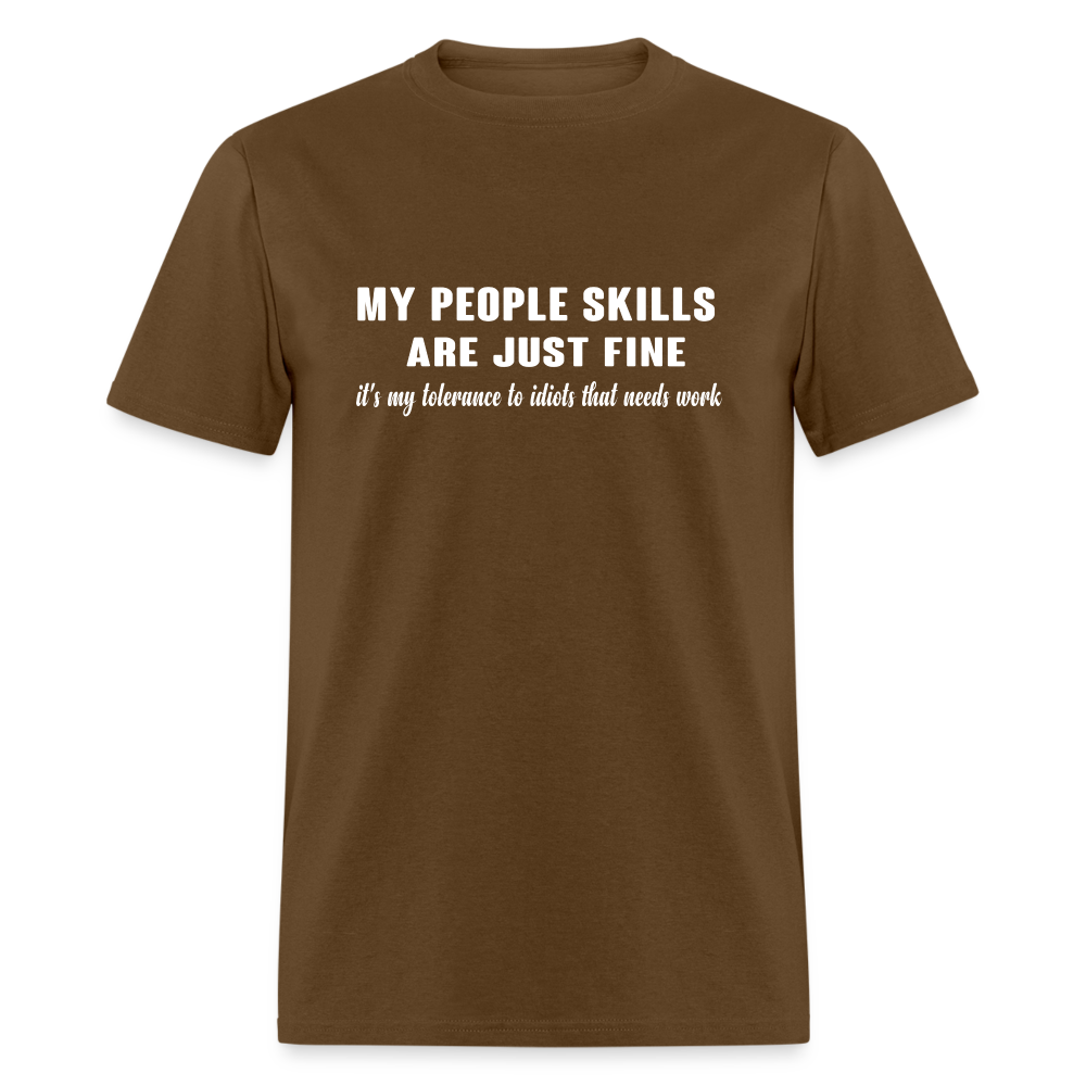 It's My Tolerance To Idiots That Needs Work T-Shirt - brown