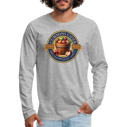 Cummins Cider (Funny Adult Humor) Men's Premium Long Sleeve T-Shirt - heather gray