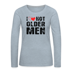 I Heart Hot Older Men (I Love Hot Older Men) Women's Premium Long Sleeve T-Shirt