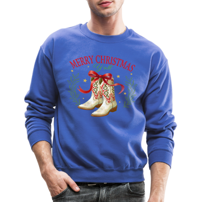 Merry Christmas Y'all Sweatshirt - royal blue