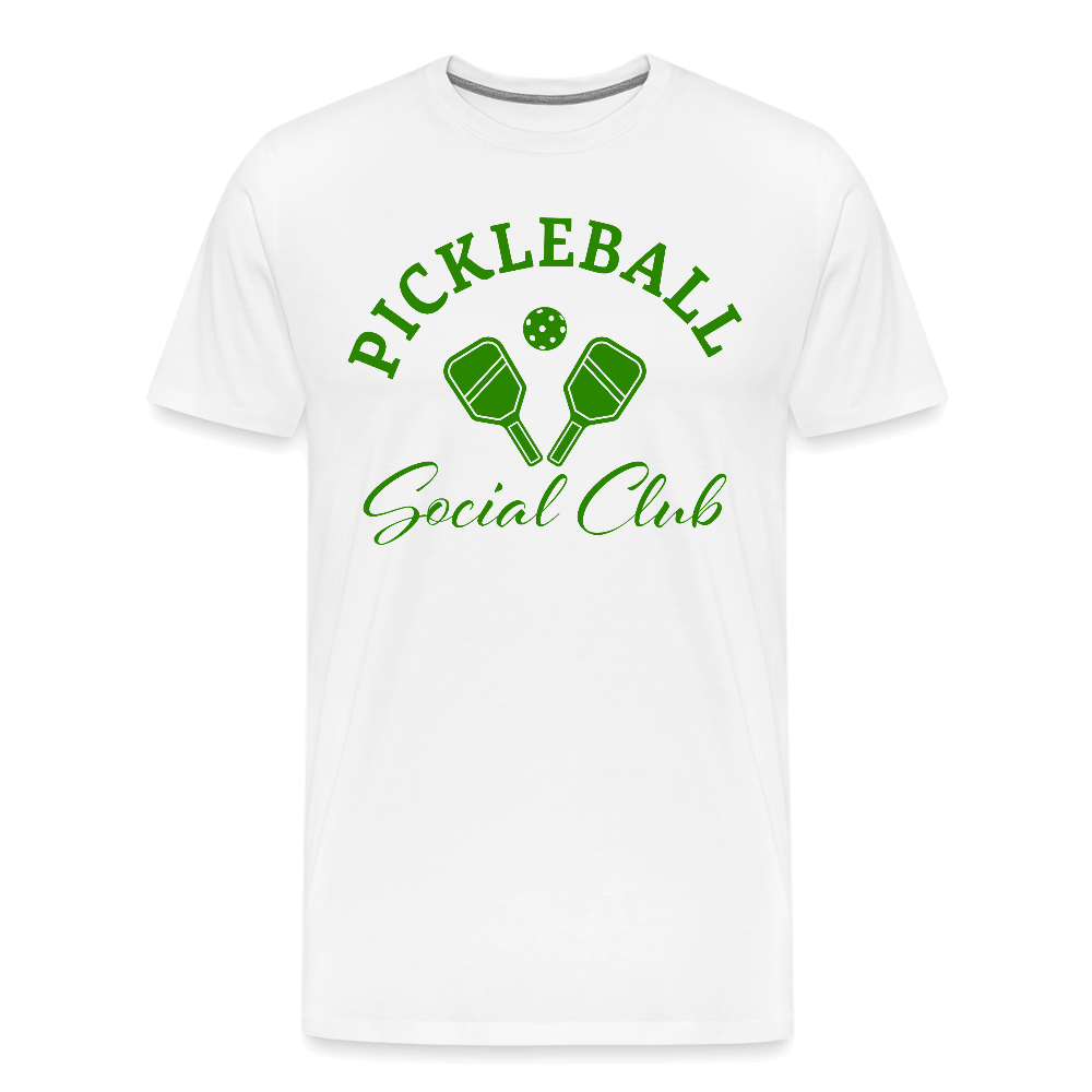 Pickleball Social Club Men's Premium T-Shirt - white