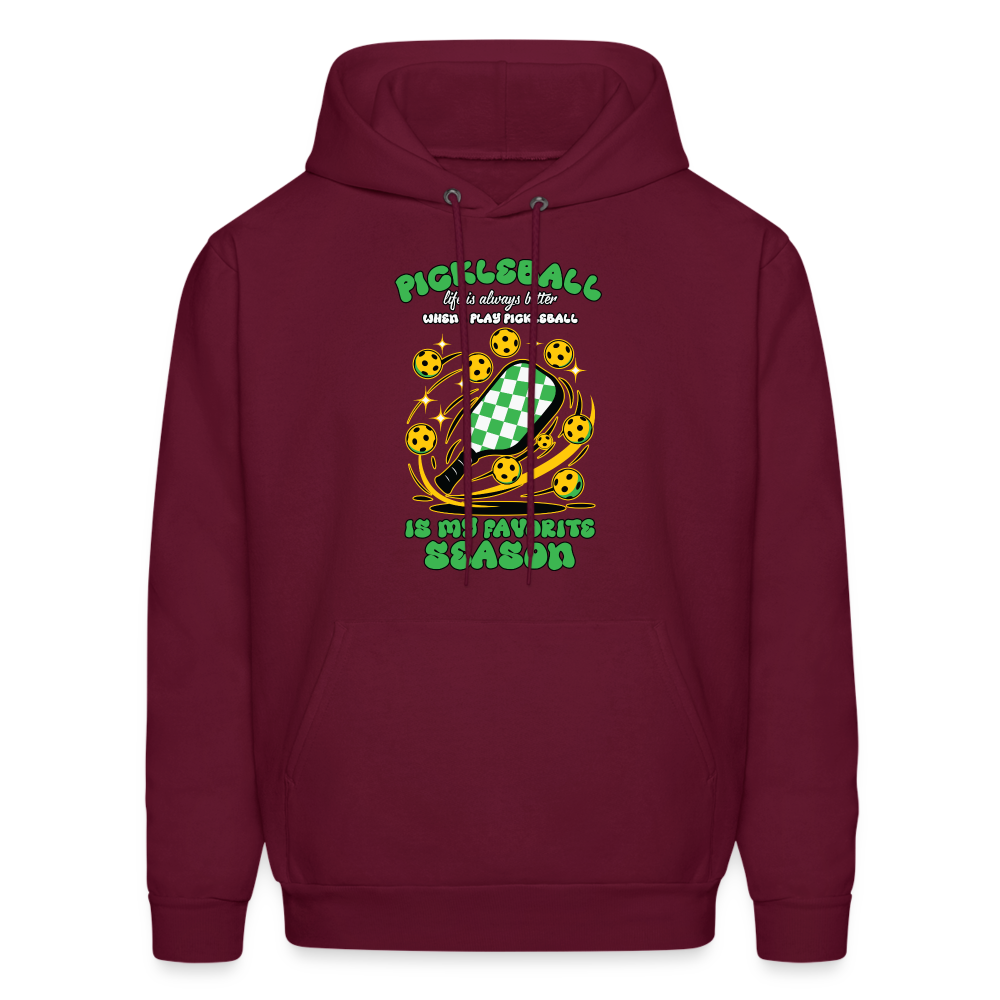 Pickleball Is My Favorite Season Hoodie - burgundy