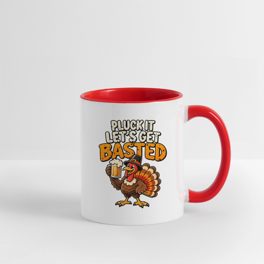 Pluck It Let’s Get Basted Coffee Mug - white/red