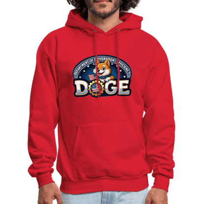 DOGE Logo (Dept of Government Efficiency) Hoodie - red