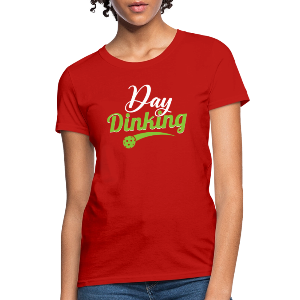 Day Dinking Women's Contoured T-Shirt - red