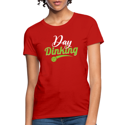 Day Dinking Women's Contoured T-Shirt - red