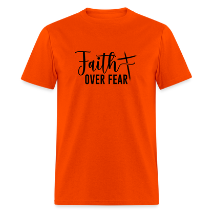 Faith Over Fear T-Shirt - orange