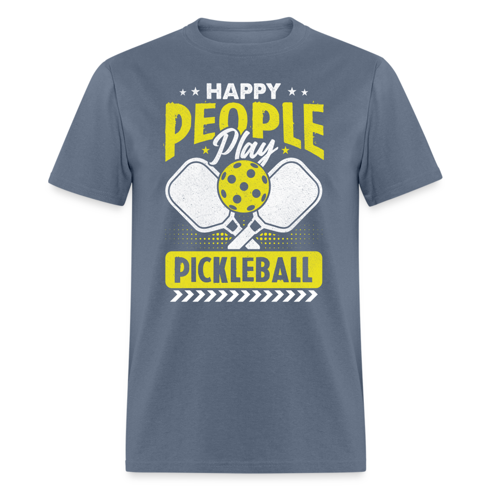 Happy People Play Pickleball T-Shirt - denim