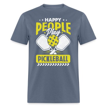 Happy People Play Pickleball T-Shirt - denim