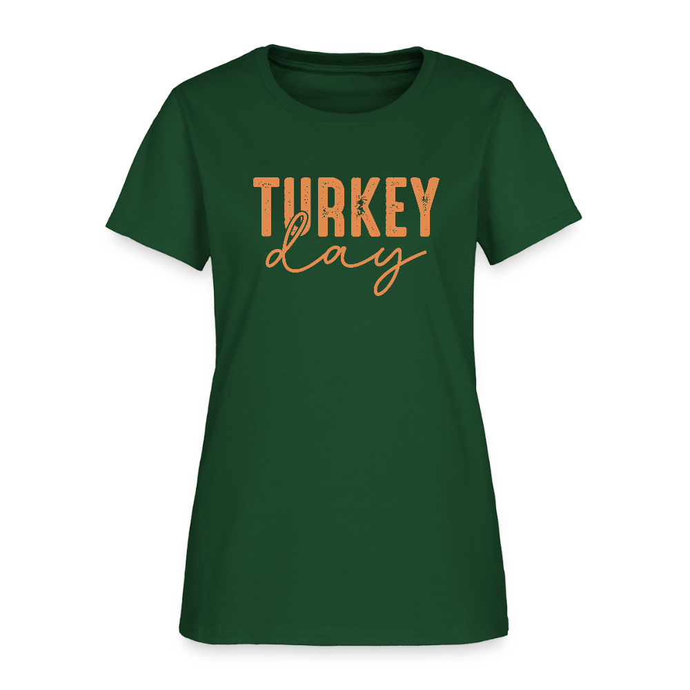 Turkey Day (Thanksgiving) Women's T-Shirt - forest green