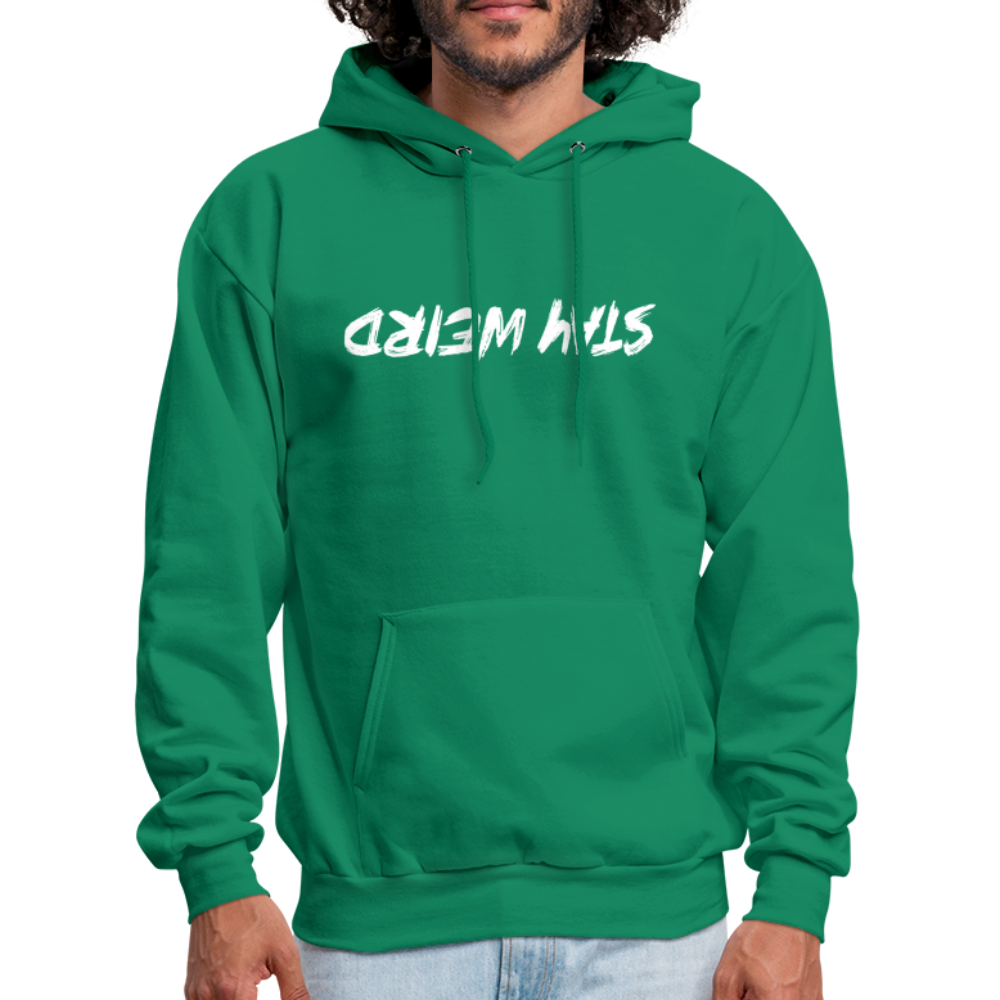 Stay Weird (Upside Down) Hoodie - kelly green