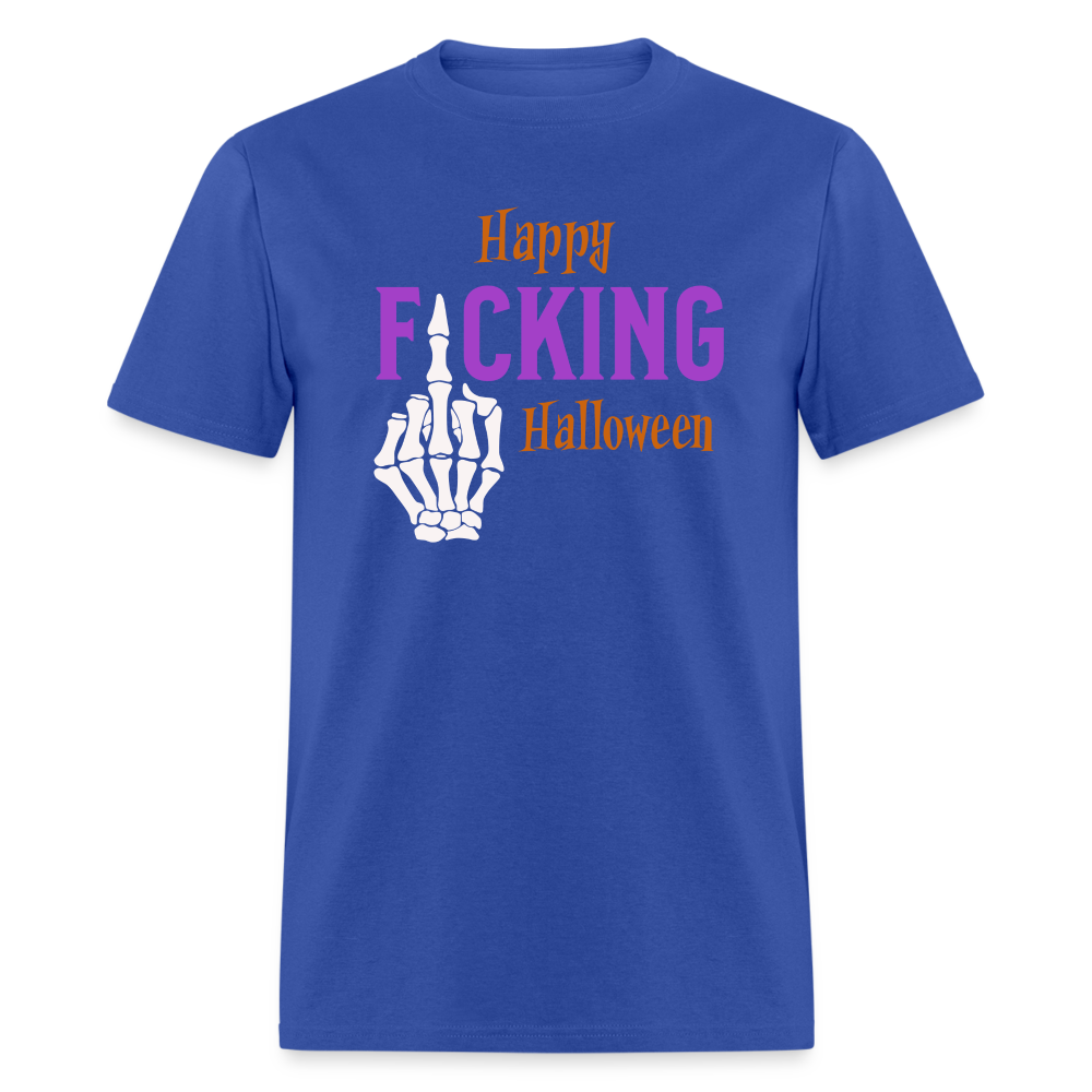 Happy Fcking Halloween T-Shirt - royal blue