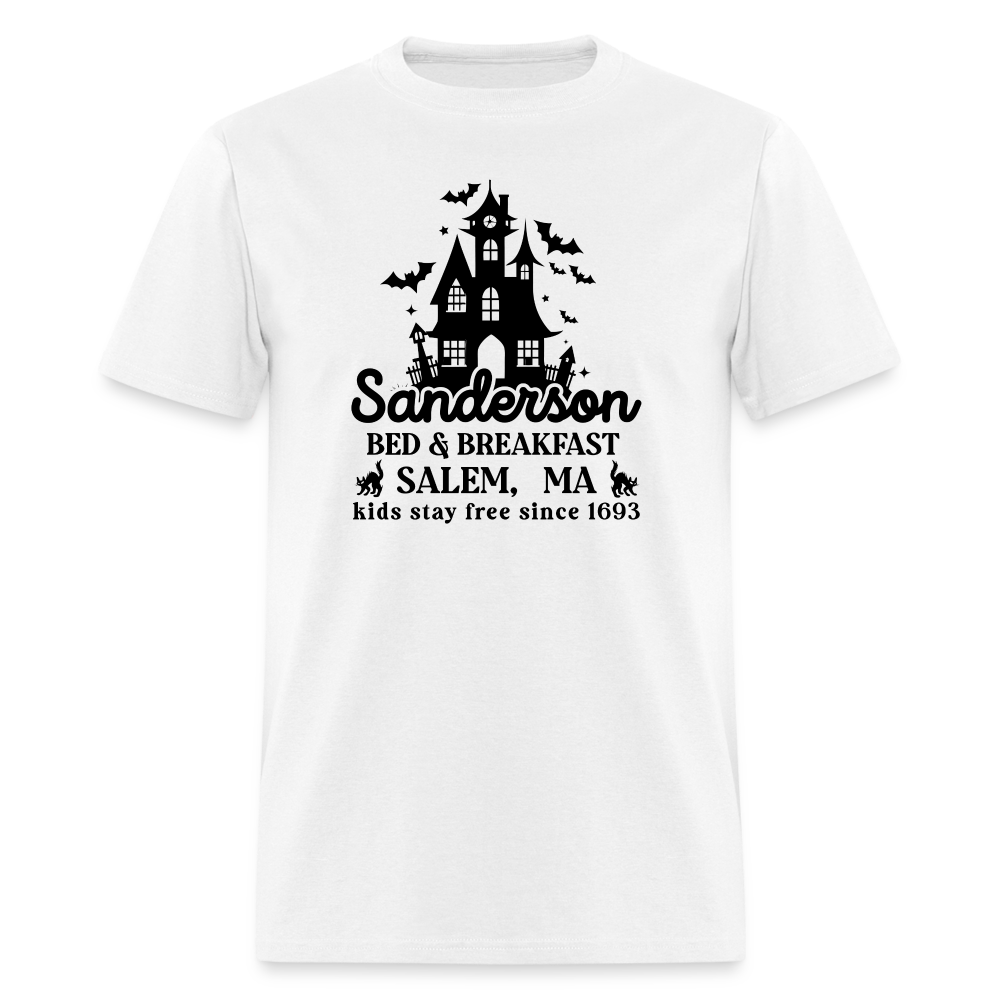 Sanderson Bed & Breakfast Salem MA T-Shirt (Halloween) - white