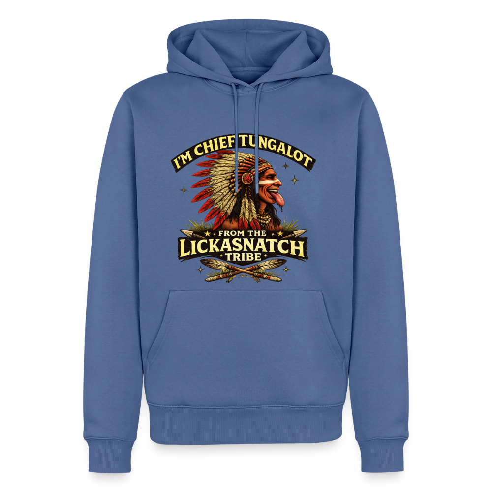 Chief Tungalot Lickasnatch Tribe Funny Hoodie Color: stone blue