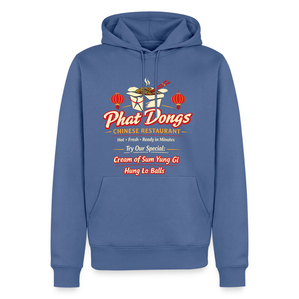 Phat Dongs Funny Chinese Restaurant Hoodie - stone blue 