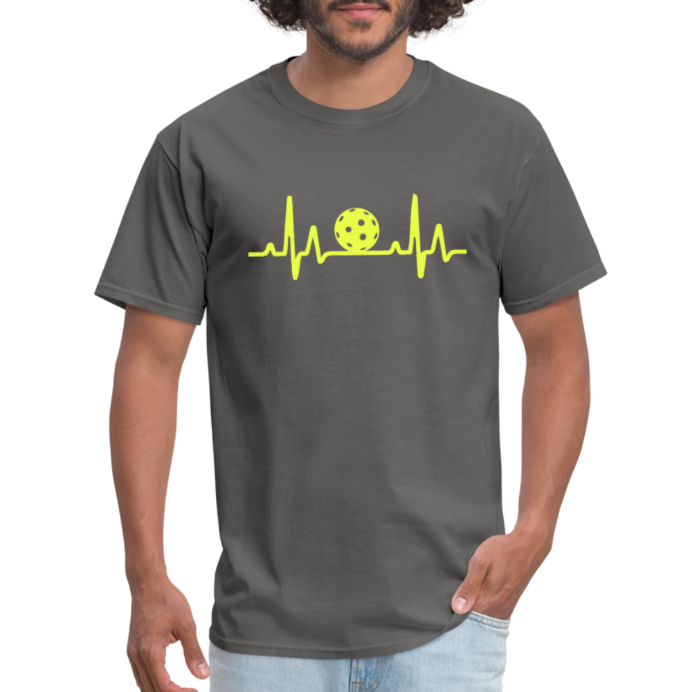 Pickleball Heartbeat T-Shirt - charcoal