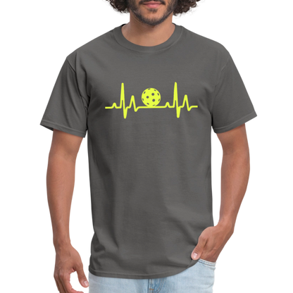 Pickleball Heartbeat T-Shirt - charcoal