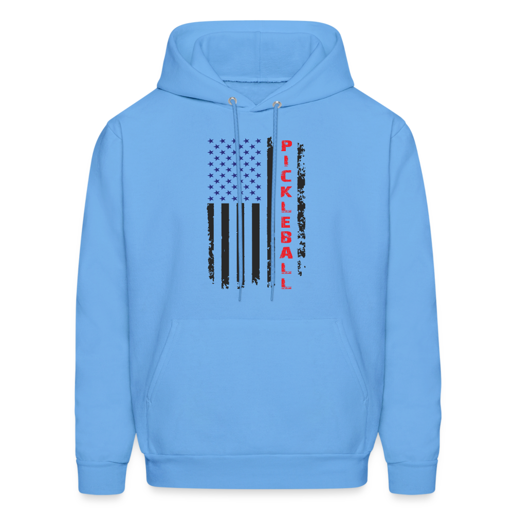 Pickleball Flag Hoodie - carolina blue