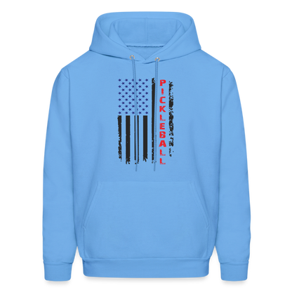 Pickleball Flag Hoodie - carolina blue