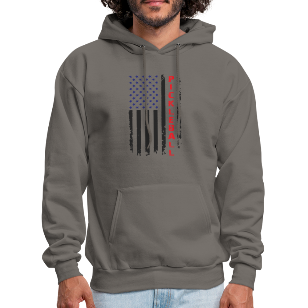 Pickleball Flag Hoodie - asphalt gray