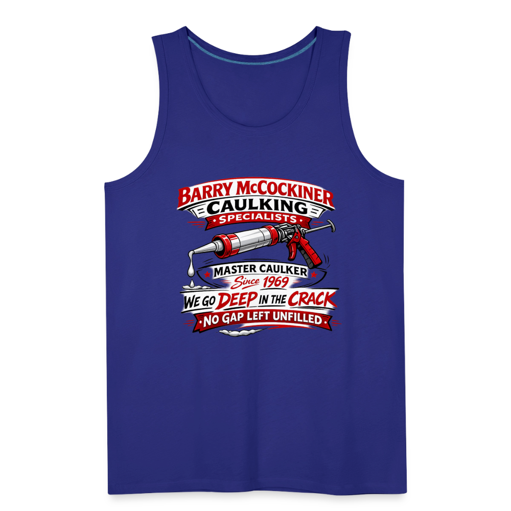 Barry McCockiner Caulking Funny Tank Top Color: Black