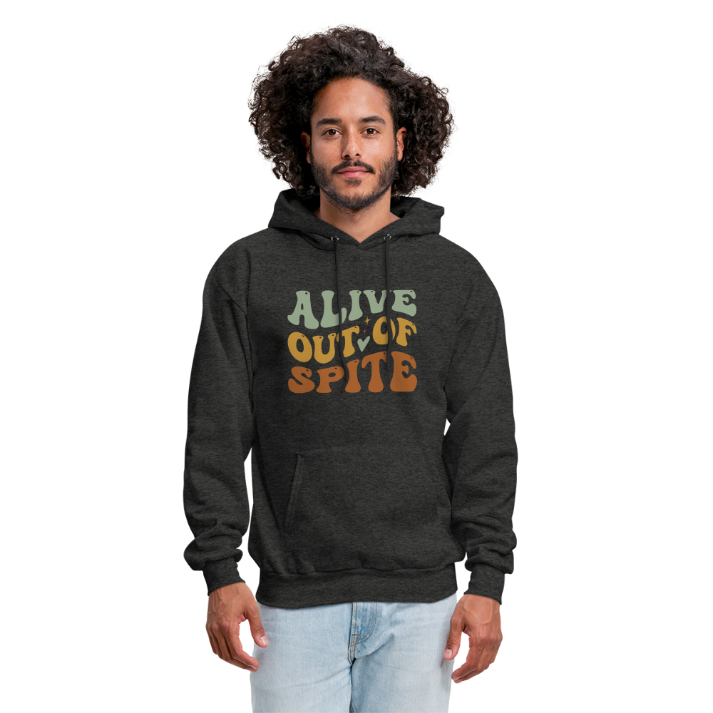 Alive Out Of Spite Hoodie - charcoal grey