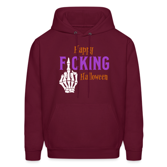 Happy F*cking Halloween Hoodie - burgundy