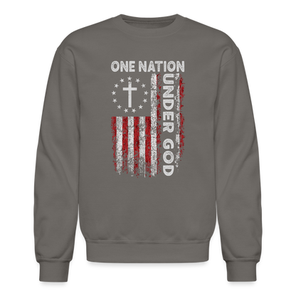 One Nation Under God Sweatshirt - asphalt gray